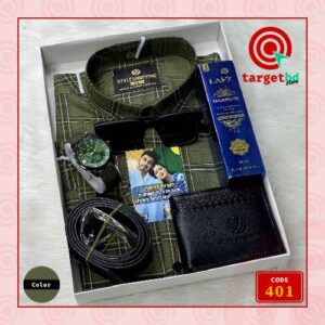 চেক শার্ট কম্বো সেট 401-01-01